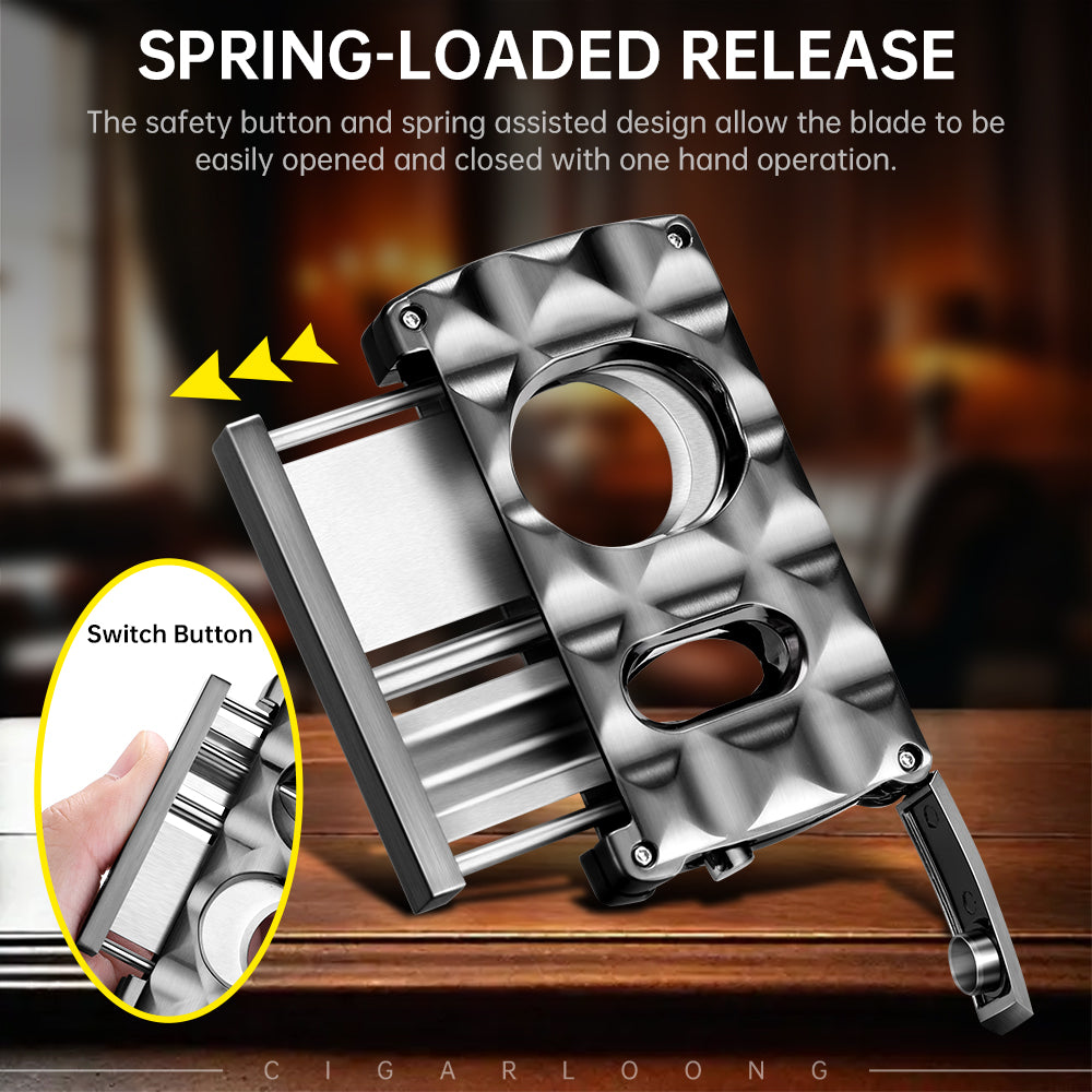 Cigar Cutter Stainless Steel 4-in-1 Cutter