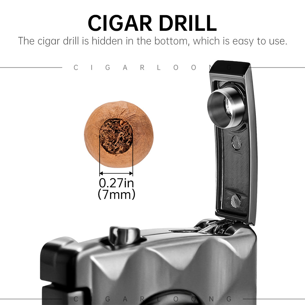 Cigar Cutter Stainless Steel 4-in-1 Cutter
