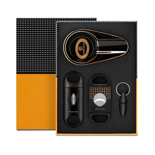Premium Cigar Accessories Set of Cutters, Ashtray and Punch