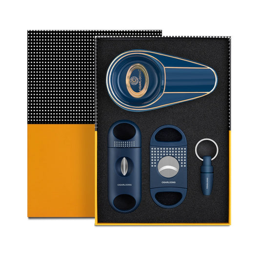 Premium Cigar Accessories Set of Cutters, Ashtray and Punch