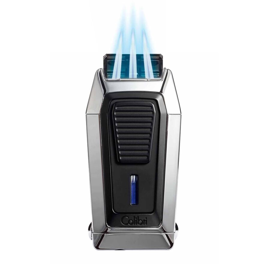 Colibri Gotham 3 Jet Flame Cigar Lighter V-Cut Chrome