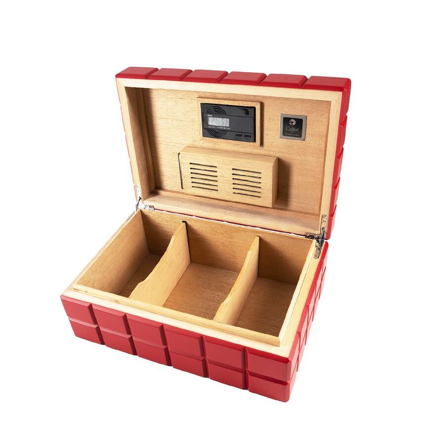 Colibri Heritage Humidor Cigar Box HU500T2 Matte Red 125's