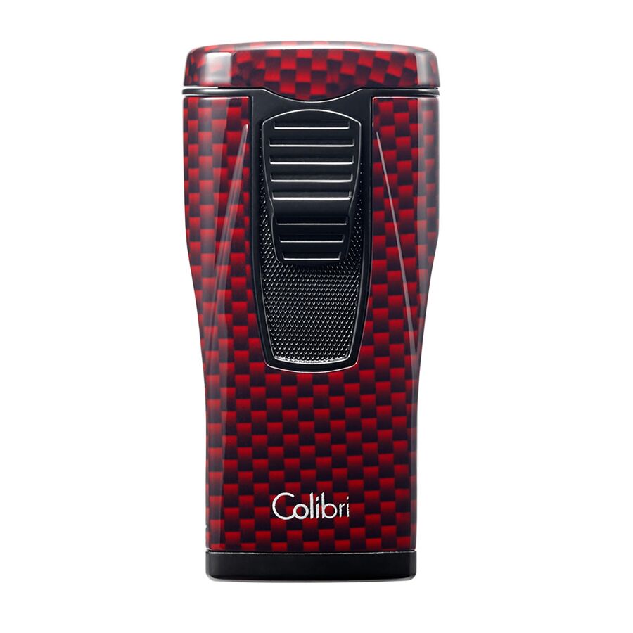 Colibri Monaco 3 Jet Flame Carbon Cigar Lighter Red