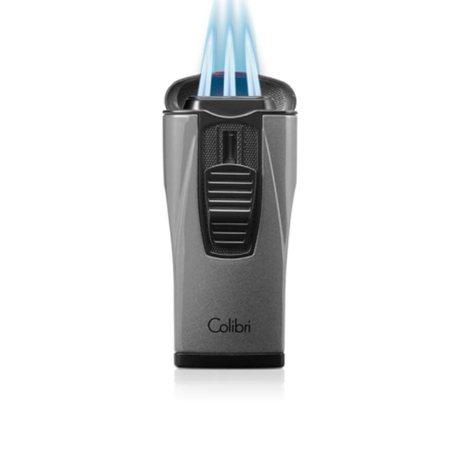 Colibri Monaco 3 Jet Flame Cigar Lighter Metallic Silver