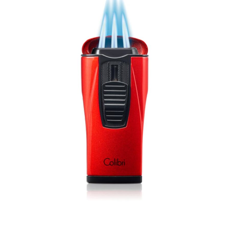 Colibri Monaco 3 Jet Flame Cigar Lighter Metallic Red