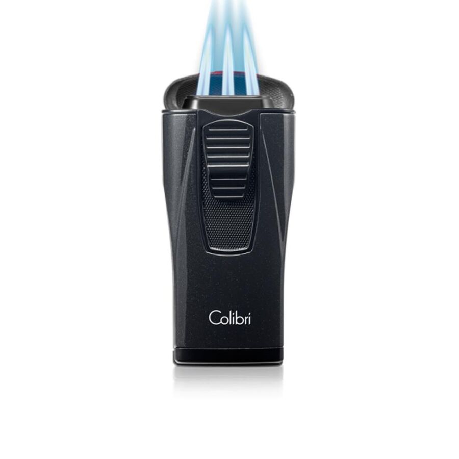 Colibri Monaco 3 Jet Flame Cigar Lighter Metallic Black