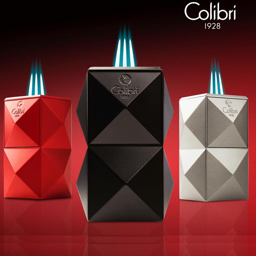 Colibri Quasar Table Lighter 3 Flame Red