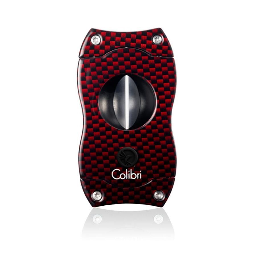 Colibri V Cigar Cutter V-Cut Red Carbon