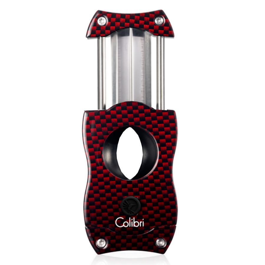 Colibri V Cigar Cutter V-Cut Red Carbon