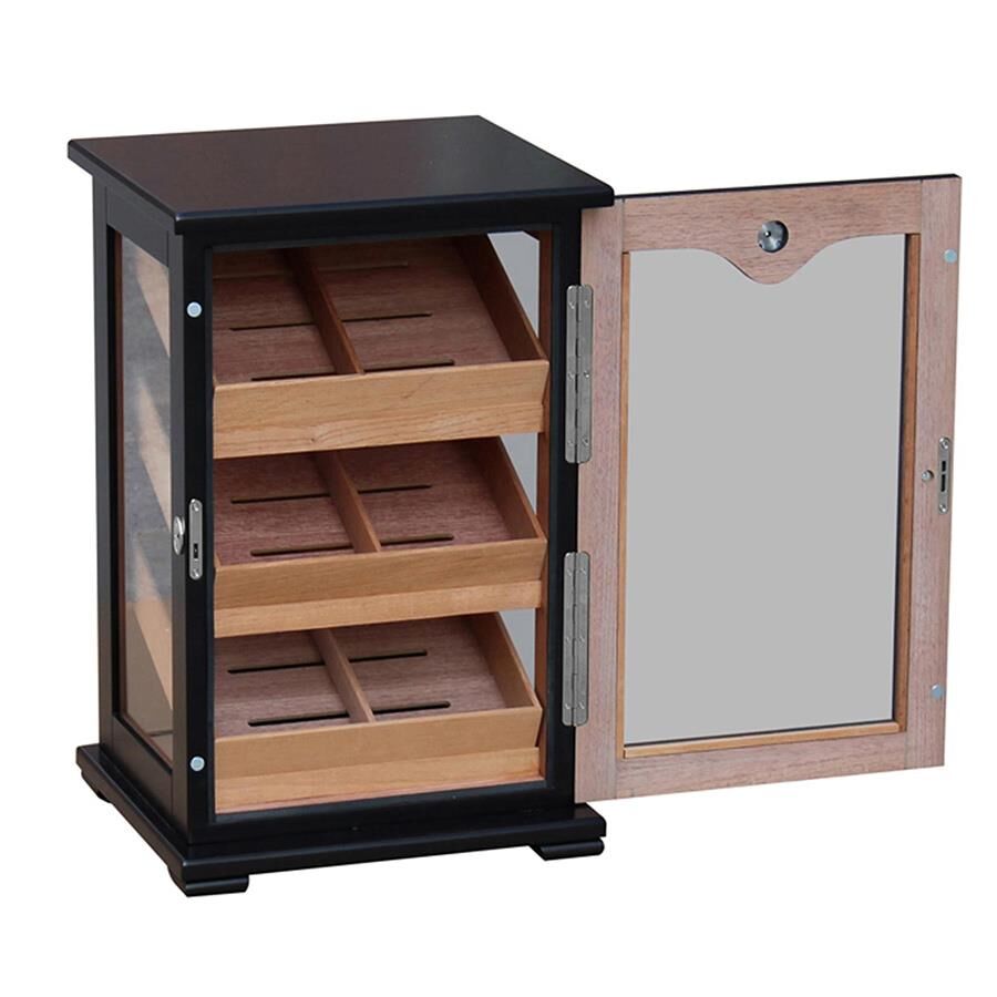 Passatore German Gastro Cigar Box Humidor Cabinet Black 120's