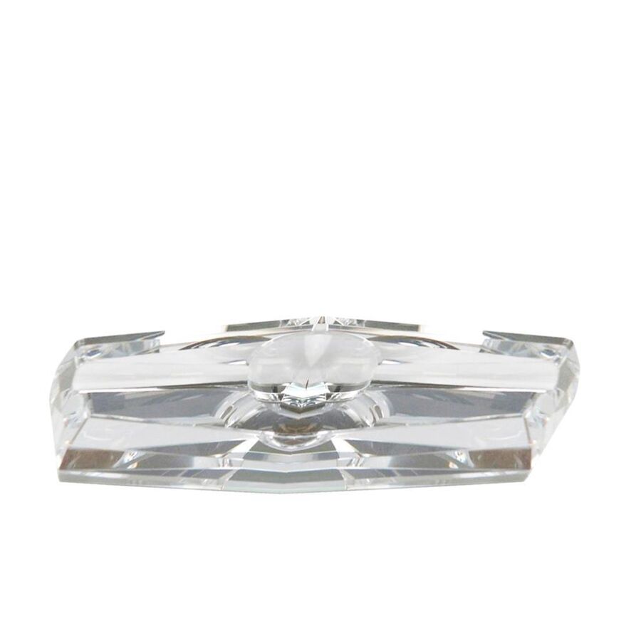 Passatore German Crystal Glass Cigar Ashtray Equilateral Set of 2