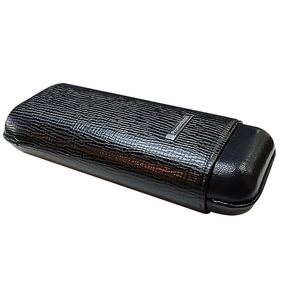 Prometheus Leather Cigar Case Grand Churchill Printed Black 2 Pcs (64Ring)