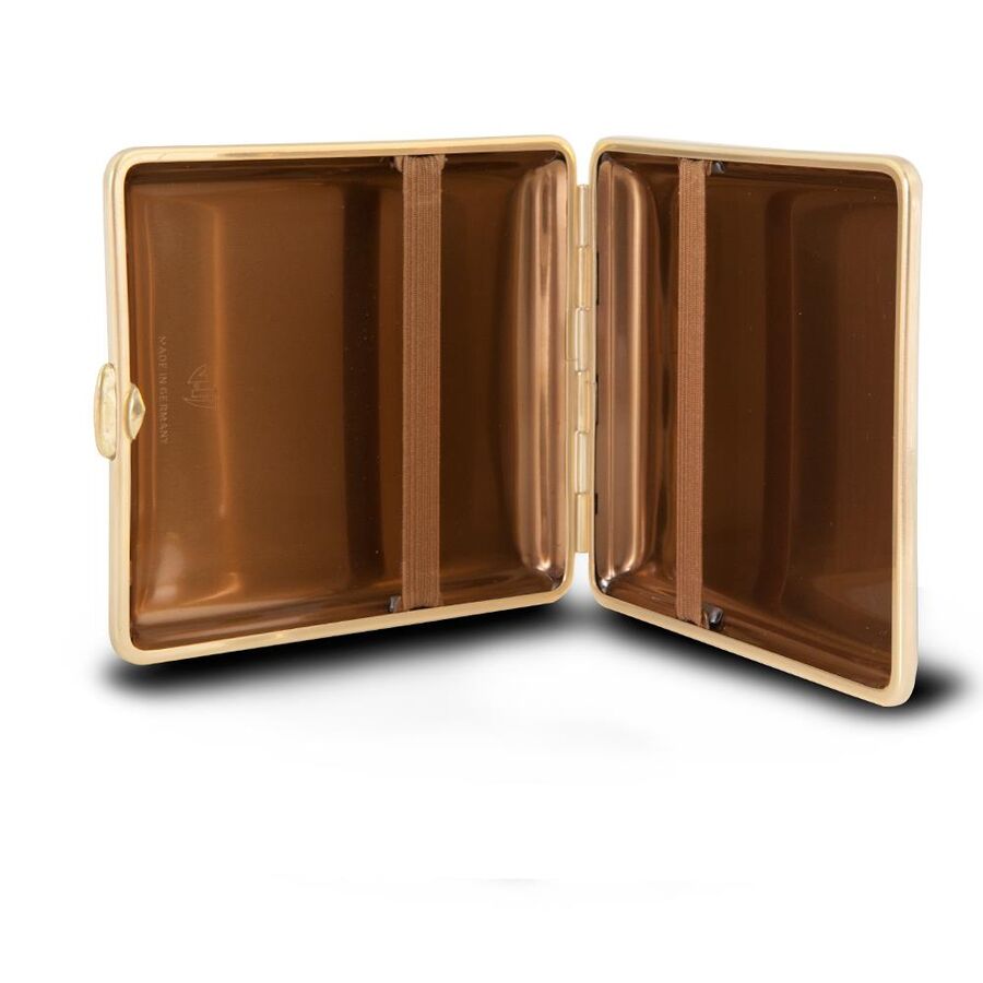 Vom Hofe Germany Short Cigarette Case 18 Pack (Gold/Carbon)